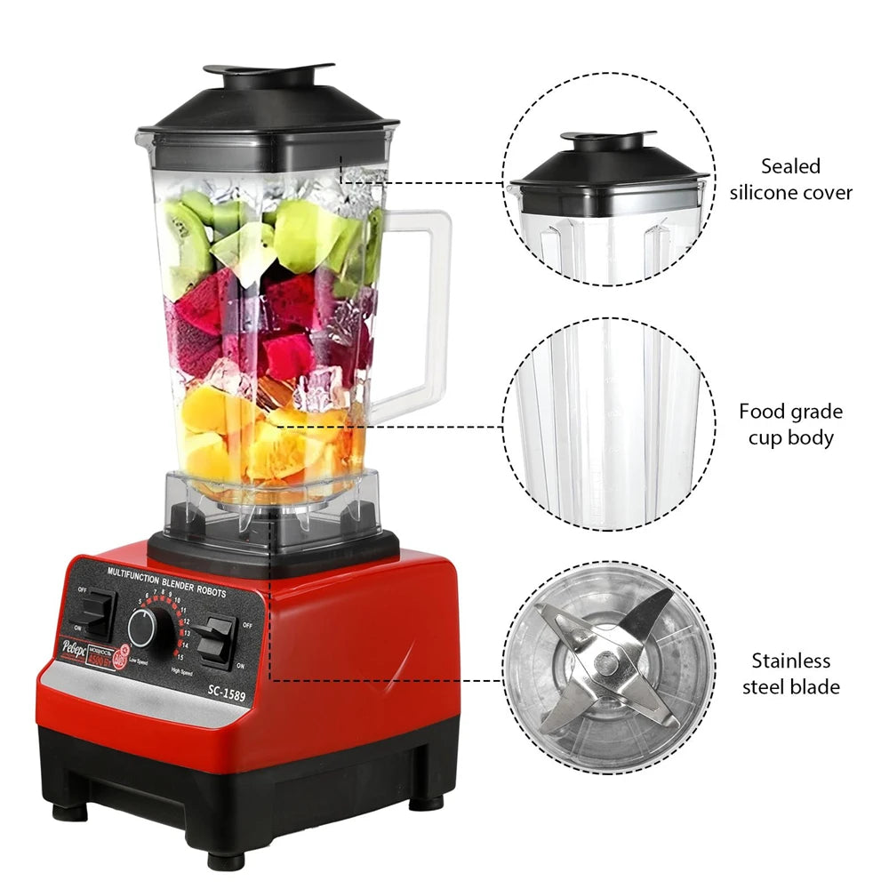 2000W Professional Blender - 2-in-1 Blender for Smoothies, Juices & Baby Food