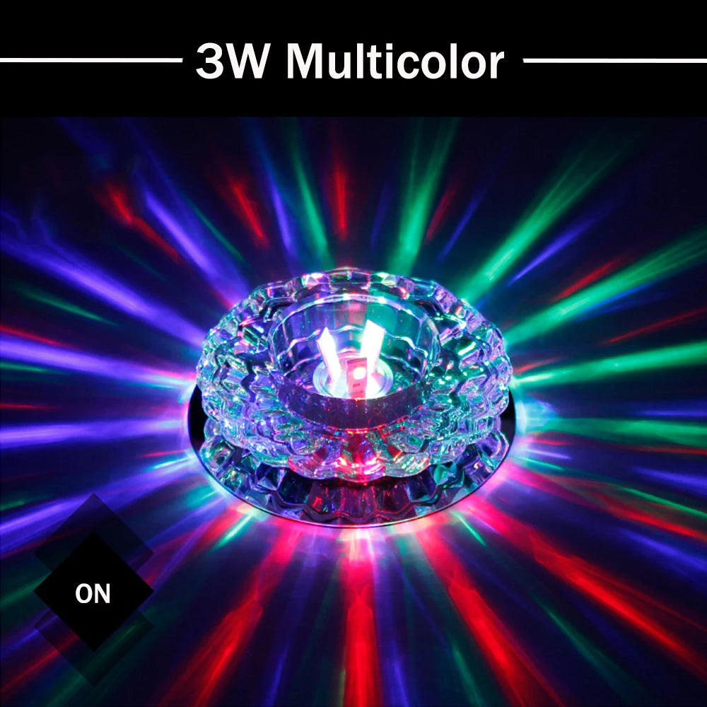 Lampe LED de Plafond en Cristal – 3W, 5W ou 10W – Éclairage Moderne