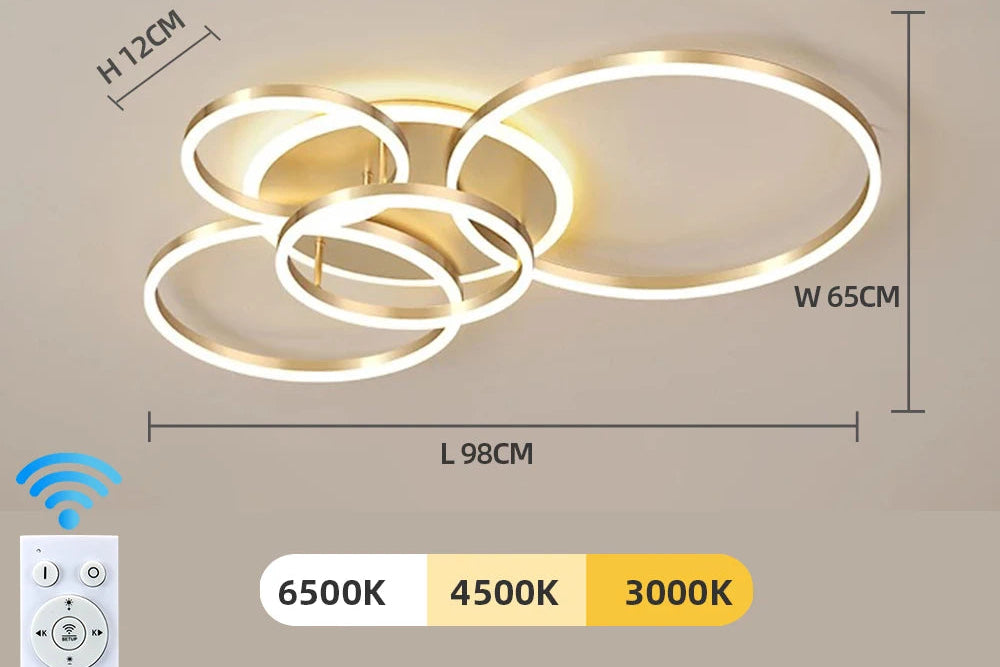 Lustre Ceiling Chandelier Dimmable Ceiling Lamp LED Pendant Light Decoration Lamps for Living Study Room Bedroom Indoor Lighting