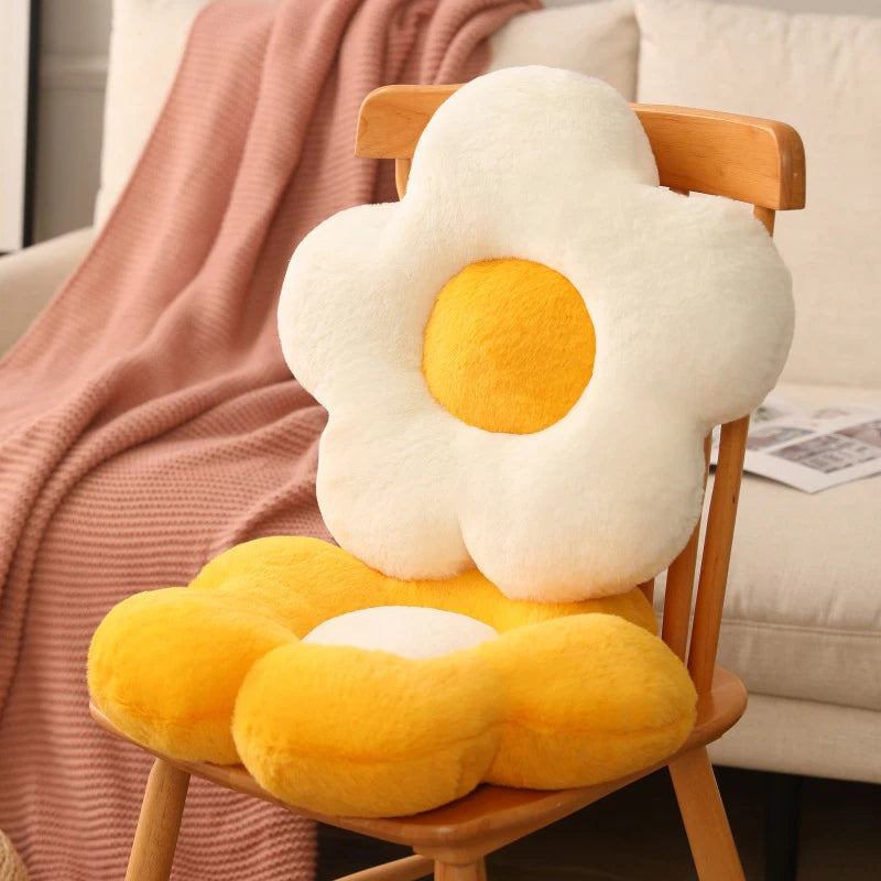 Coussin Décoratif Forme Fleur 🌸 | Plush Doux – 5 Coloris – 35x35 & 50x50 cm