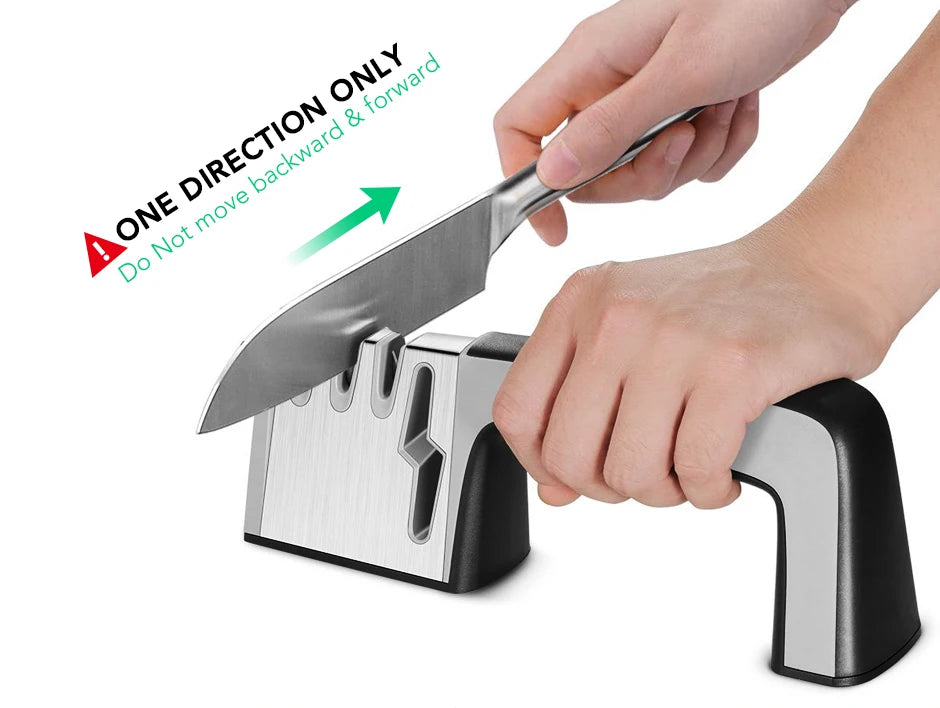 Aiguiseur de Couteaux Professionnel – 3 ou 4 Étapes, Diamond/Céramique/Tungstène