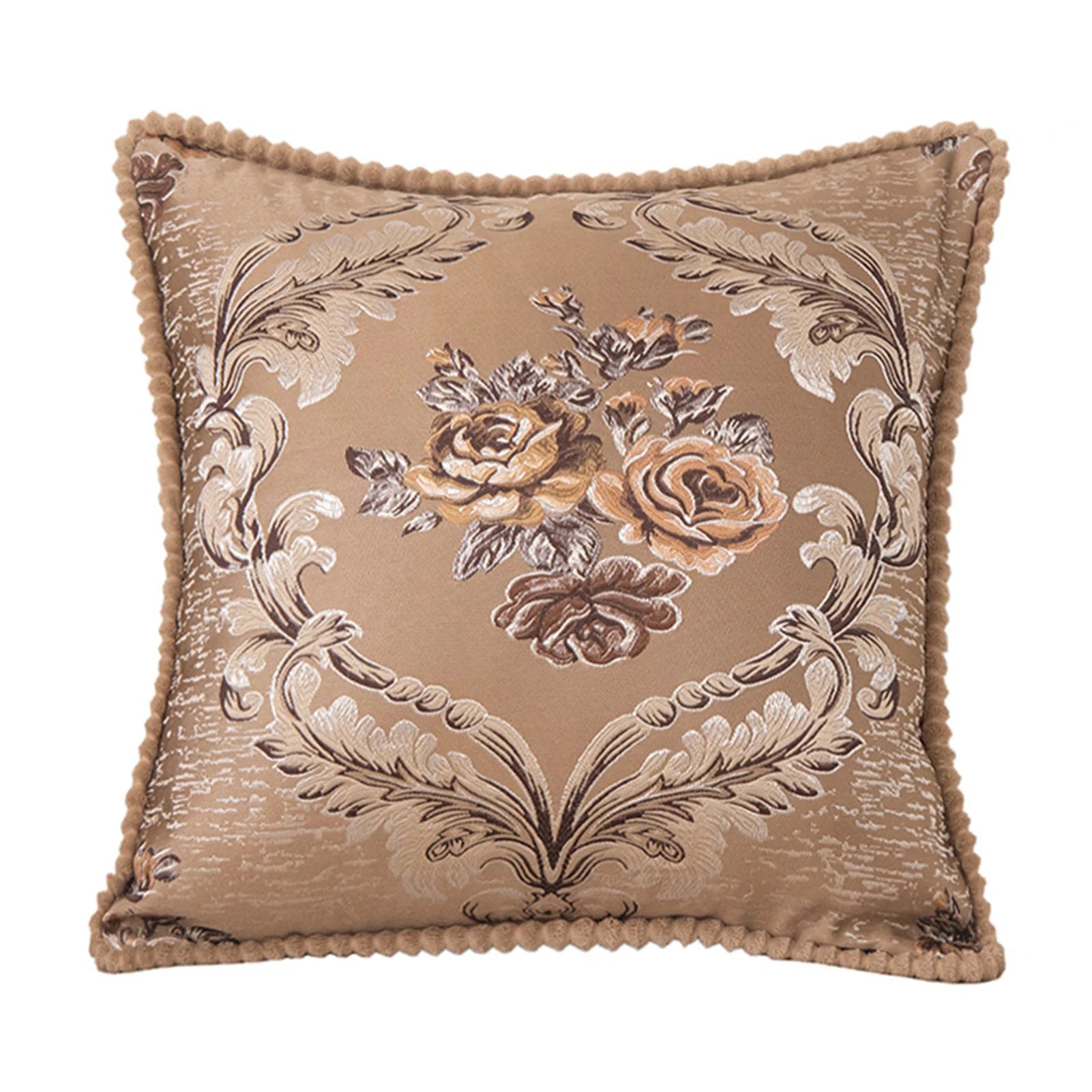 Housse de Coussin Décorative Jacquard 🌸 | Motifs Brodés – Douce & Lavable