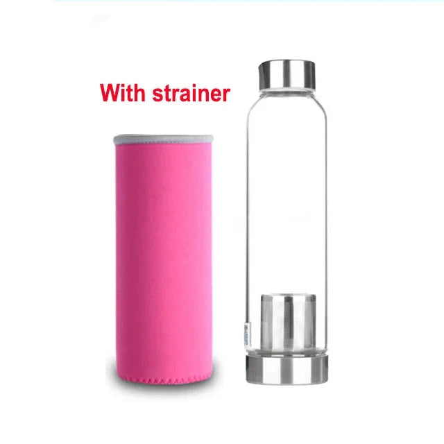 Bouteille en Verre Sport Upors – 360ml / 550ml, Portable, Anti‑Fuite, Style Transparent