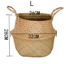 Panier en Osier Tressé 🧵 | Rangement & Déco – Cache-Pot, Jouets, Salle de Bain