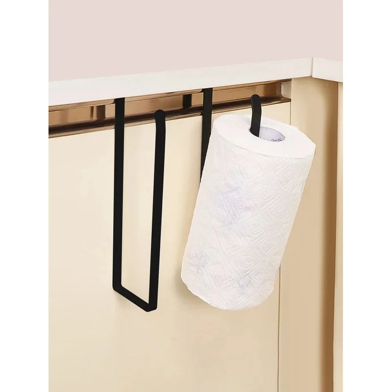 Porte-Rouleau Papier Mural 🧹 | Fer – Cuisine & Salle de Bain – 3 Coloris