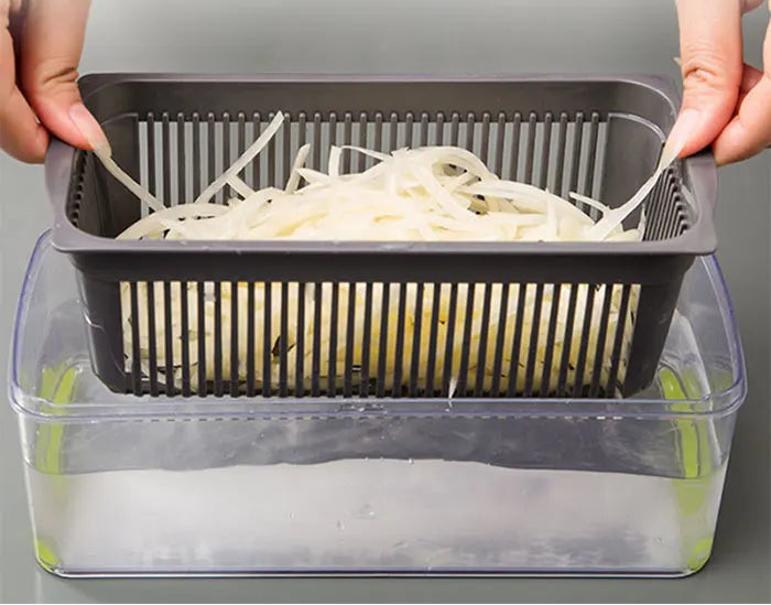 Coupe‑Légumes Multifonction 6‑en‑1 – Mandoline & Râpe Manuelle – Accessoire de Cuisine