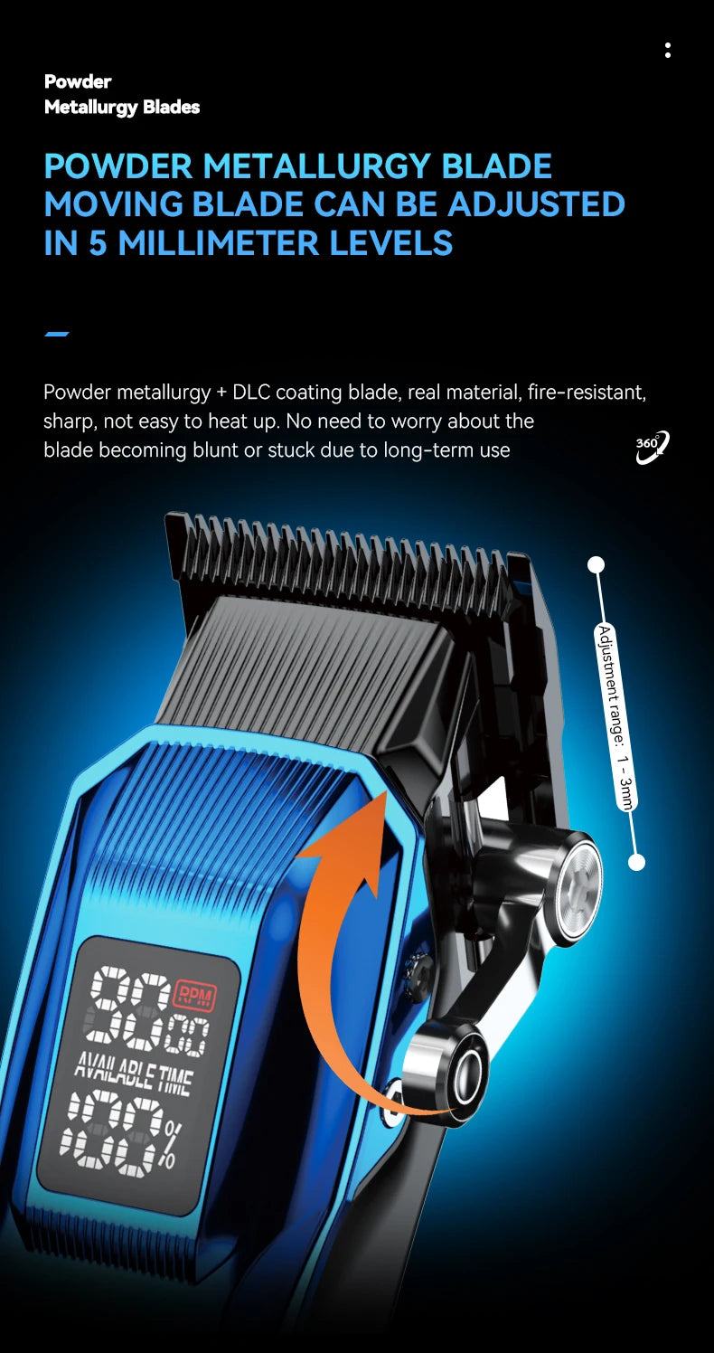 Tondeuse Professionnelle Kemei KM-2796 – Moteur Brushless, 4600mAh | 260 min