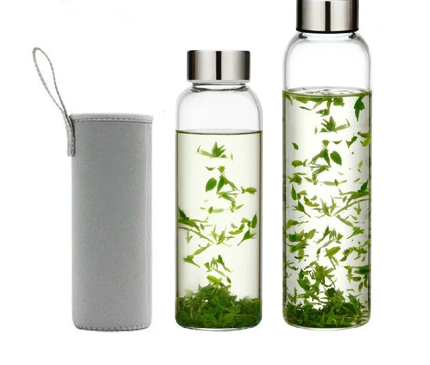 Bouteille en Verre Sport Upors – 360ml / 550ml, Portable, Anti‑Fuite, Style Transparent