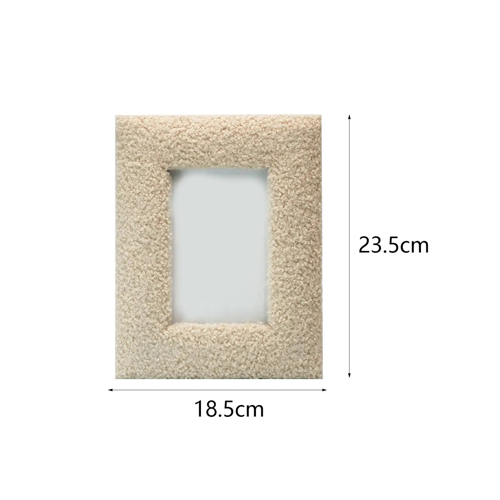 Cadre Photo Décoratif 🖼️ | Bois & Peluche – Style Minimaliste – Poser ou Accrocher – 3 Coloris