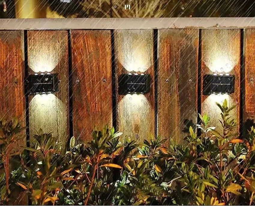 Waterproof Solar LED Wall Light – 4 to 16 LEDs – Outdoor Lighting