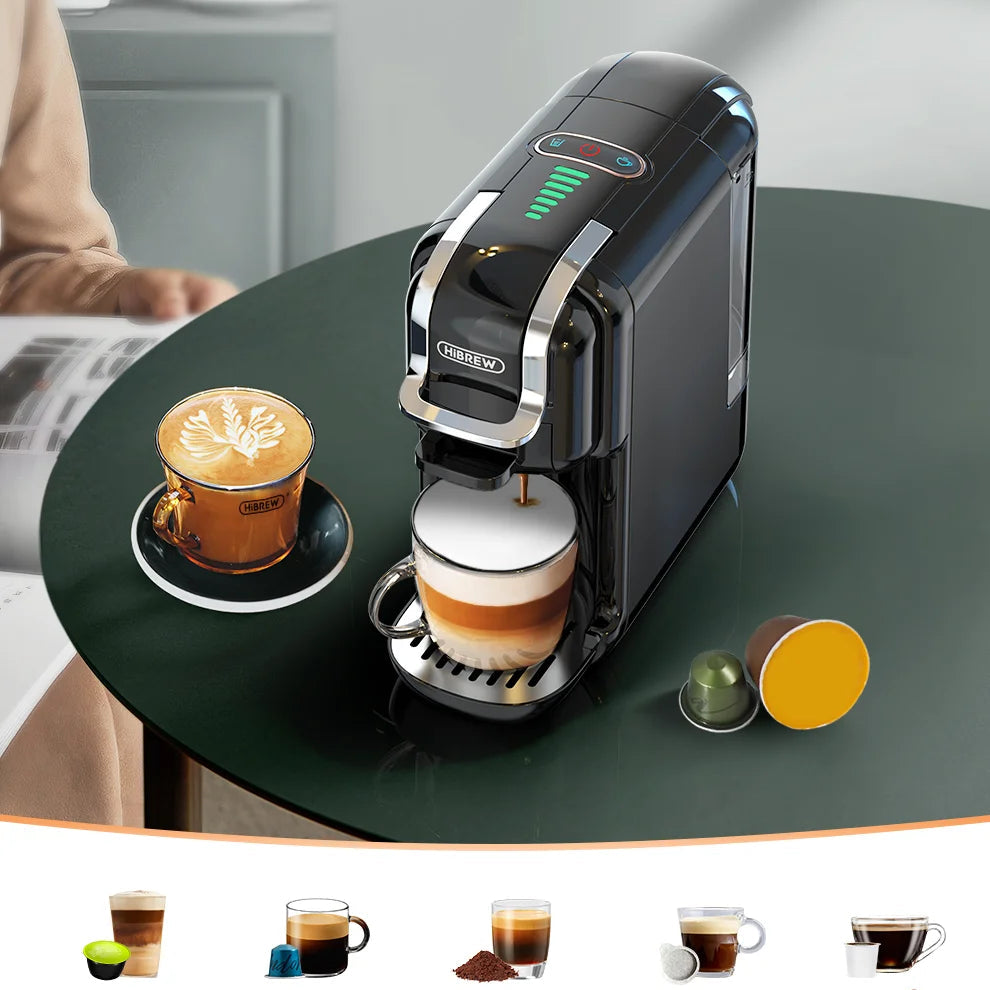 HiBREW 5-in-1 Multi-Capsule Coffee Machine – Hot & Cold, 20 Bar, Espresso & Cappuccino