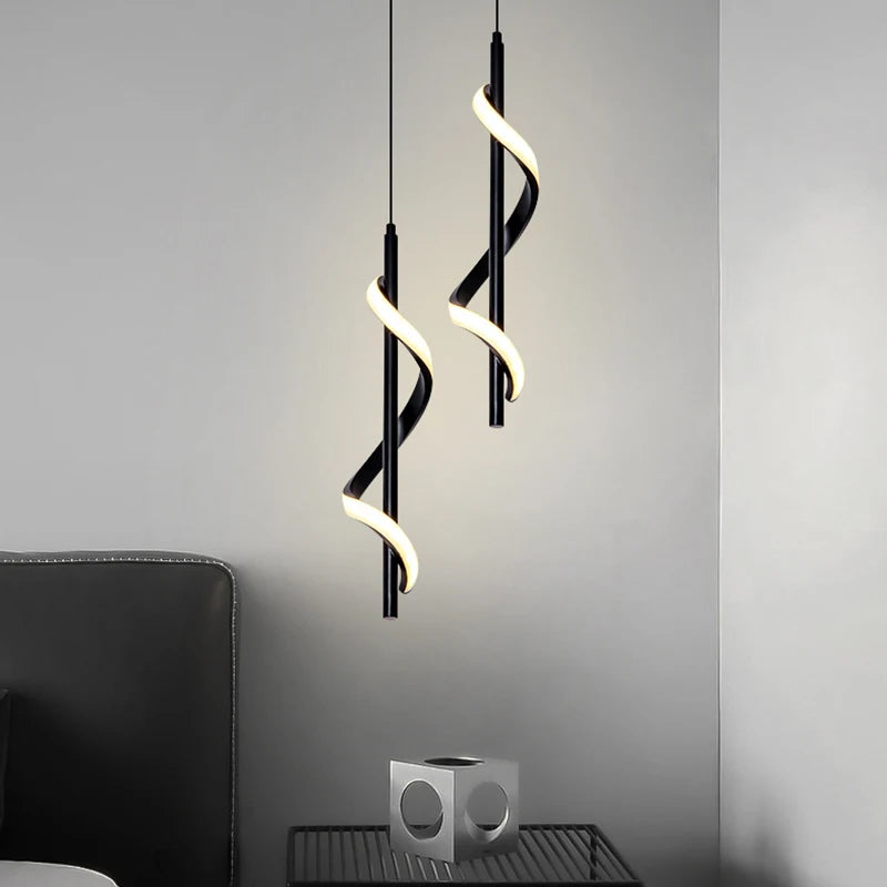 Suspension LED Industrielle Noire – Luminaire Pendentif Métal | Modern Pendant Light