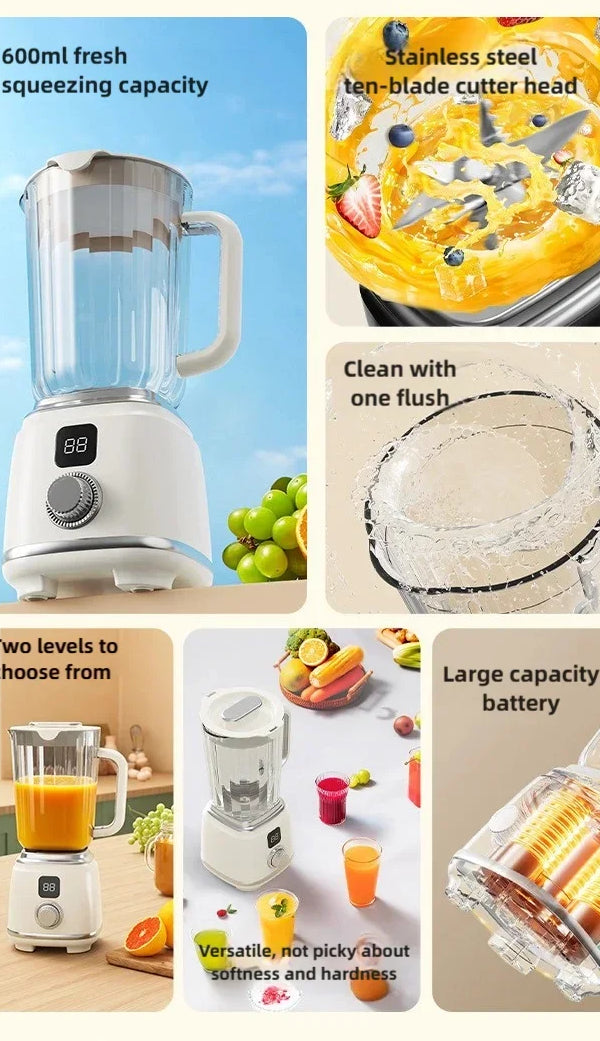 Extracteur de Jus Multifonction 10 Lames – Blender & Broyeur Glace, Haut Rendement