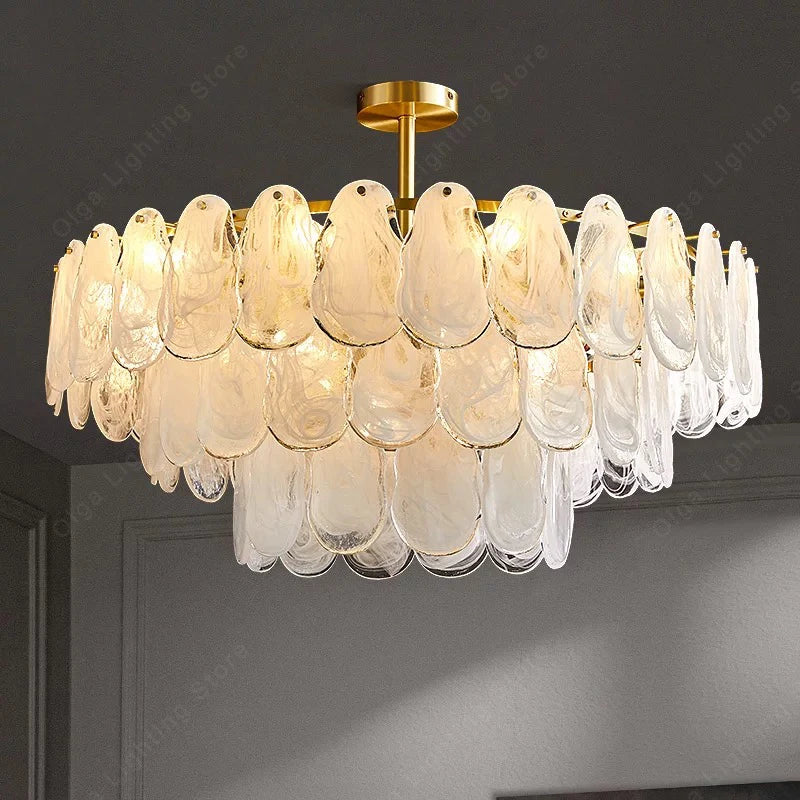 Lustre Suspendu Verre Fumé | Lampe LED Moderne