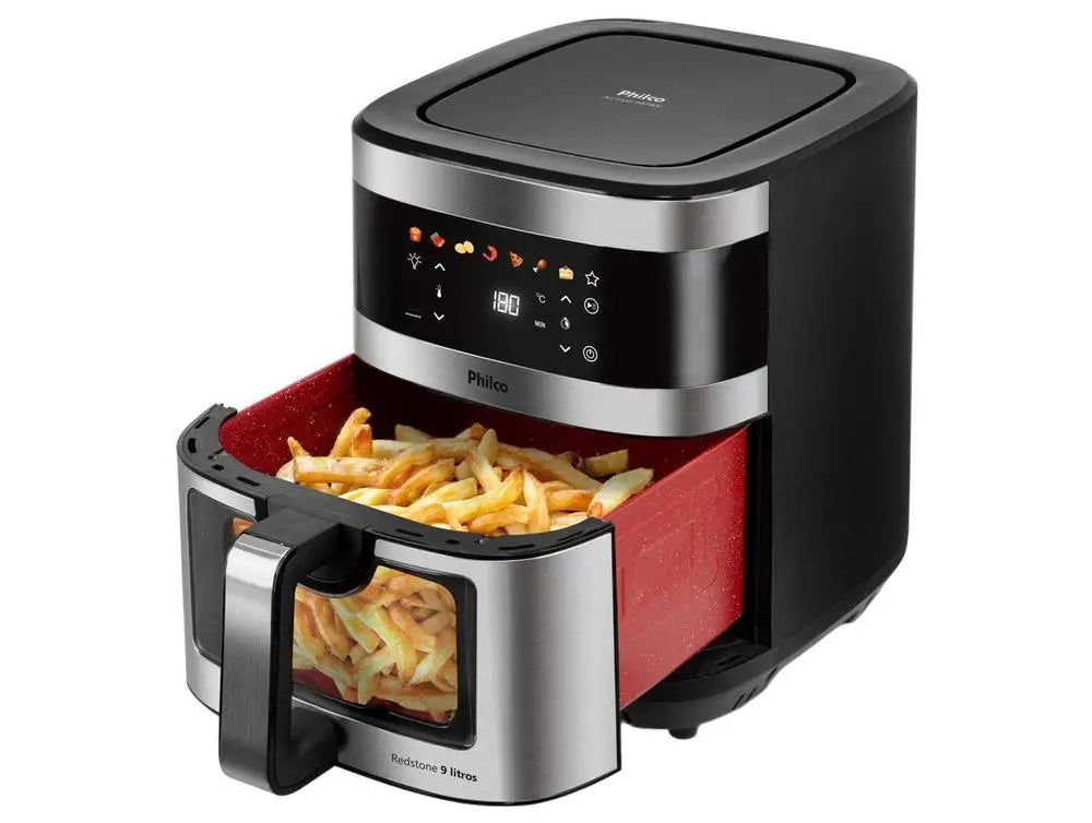 Friteuse à Air Philco 9L – Digital, Inox & Noir, 220V