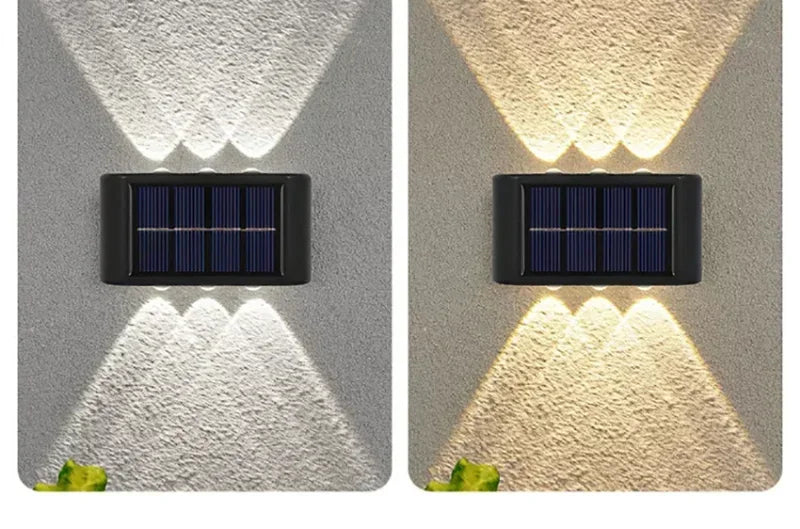 Waterproof Solar LED Wall Light – 4 to 16 LEDs – Outdoor Lighting