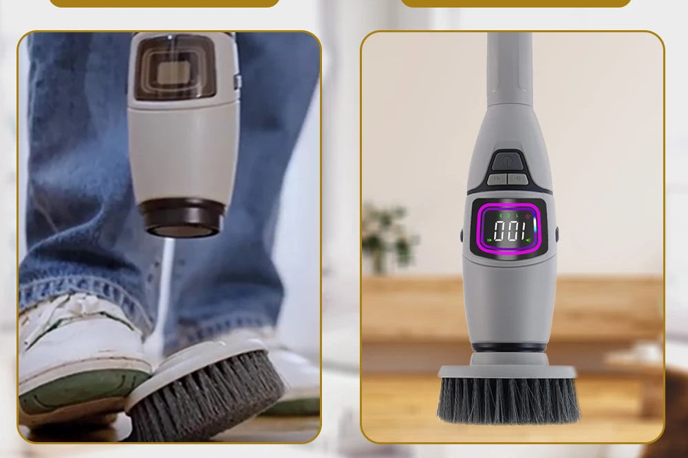 Brosse Électrique de Nettoyage Sans Fil – Télescopique 33-128cm, IPX7 | 13 Têtes