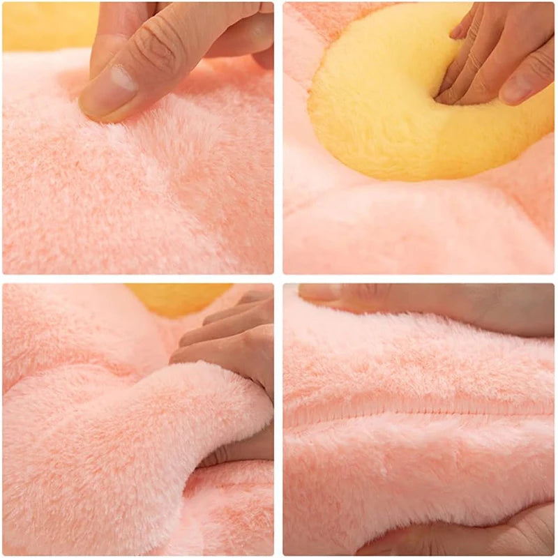 Coussin Décoratif Forme Fleur 🌸 | Plush Doux – 5 Coloris – 35x35 & 50x50 cm