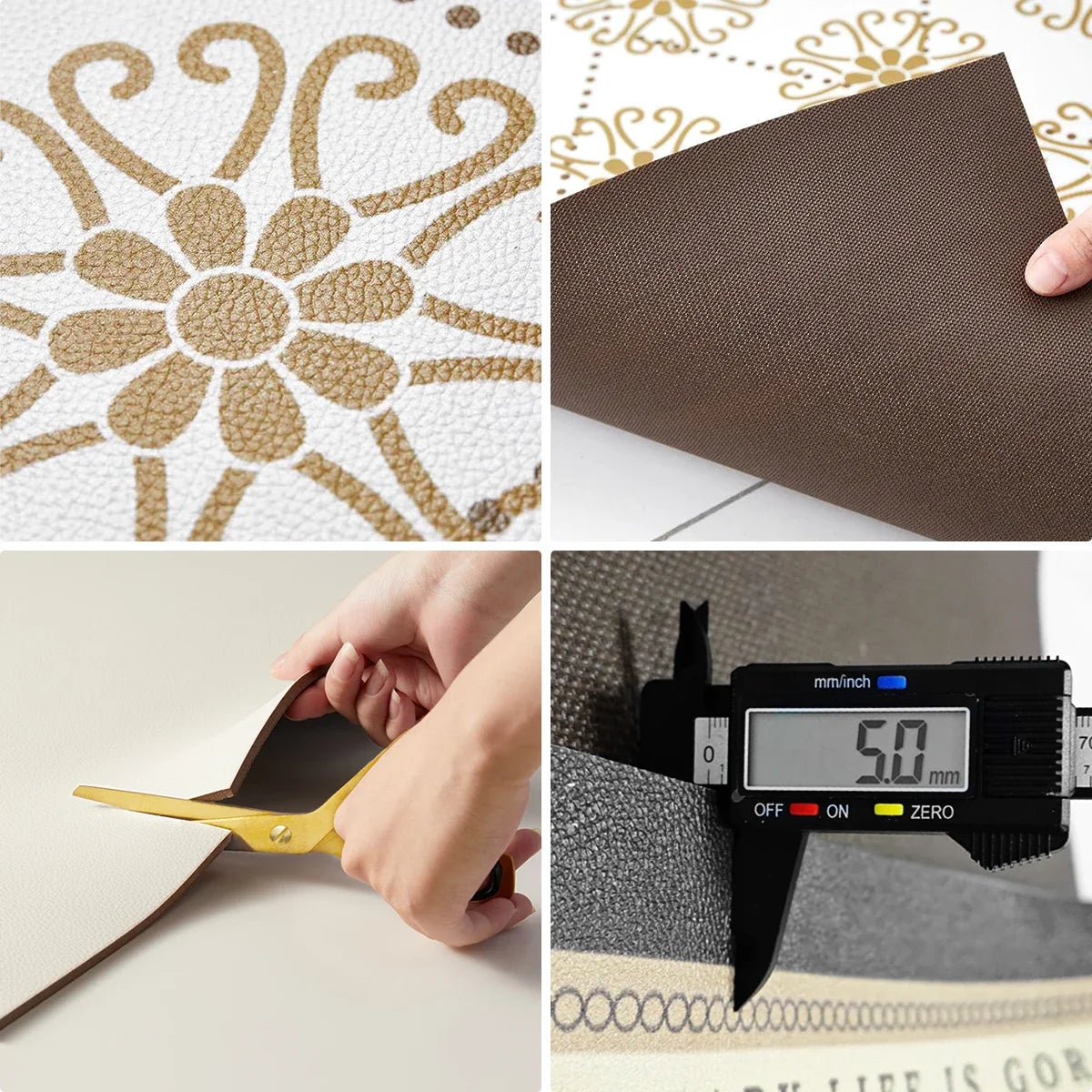 Tapis de Cuisine PVC Floral 🌸 | Imperméable & Antidérapant – 5 Coloris – 19 Tailles