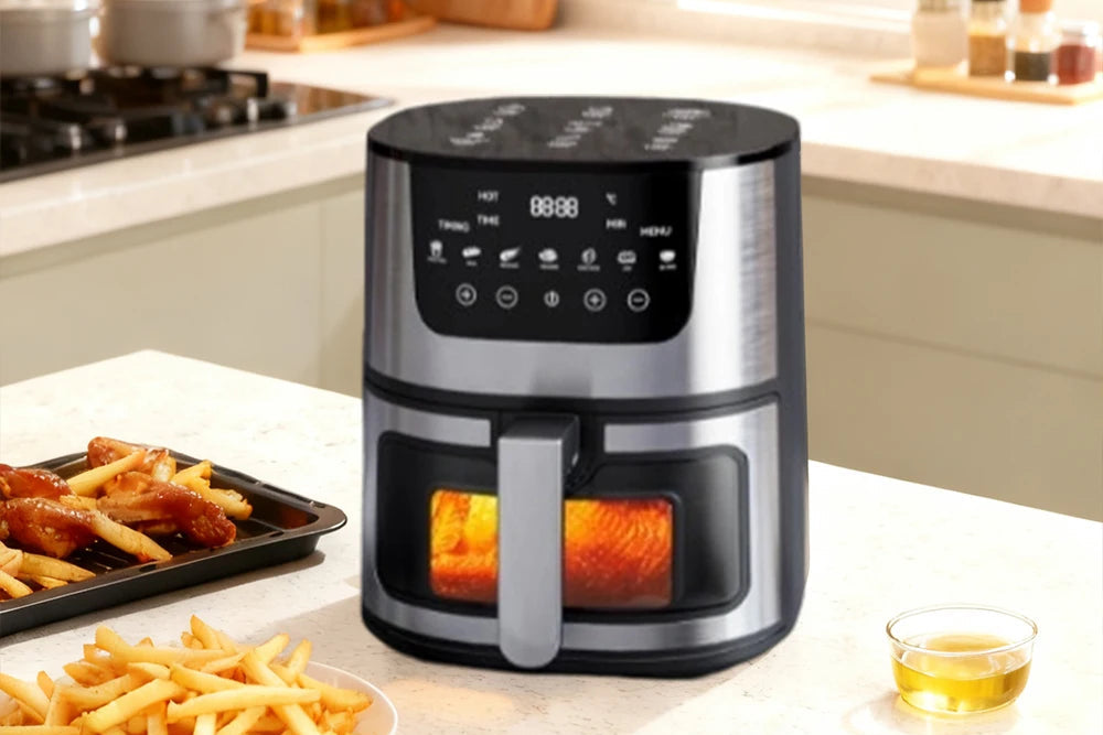Friteuse à Air Visuelle 7L DIVEDEER – 1400W, Multifonction, Sans Huile
