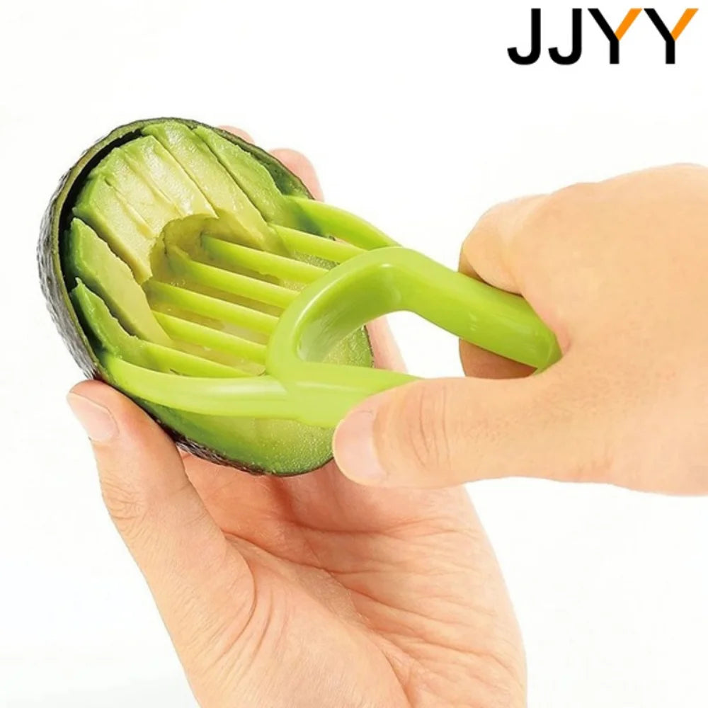 Coupe-Avocat 3-en-1 🥑 | Trancheur, Dénoyauteur & Éplucheur – Plastique Alimentaire