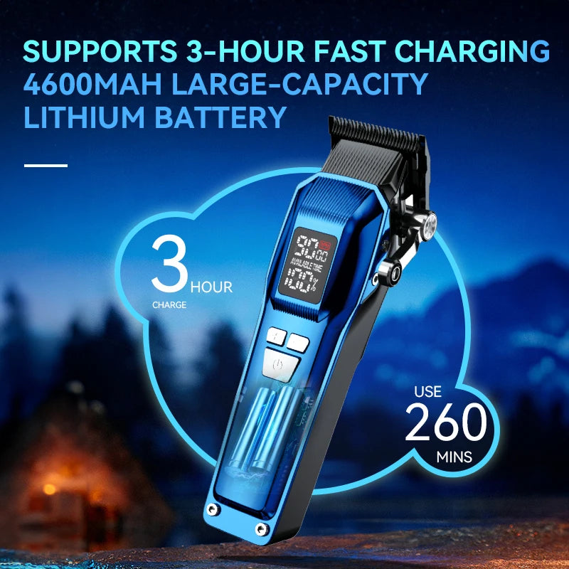 Tondeuse Professionnelle Kemei KM-2796 – Moteur Brushless, 4600mAh | 260 min