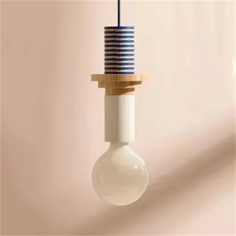 Suspension Bois Style Nordique – LED E27 Dimmable – 8 Formes – Salon, Chambre & Restaurant