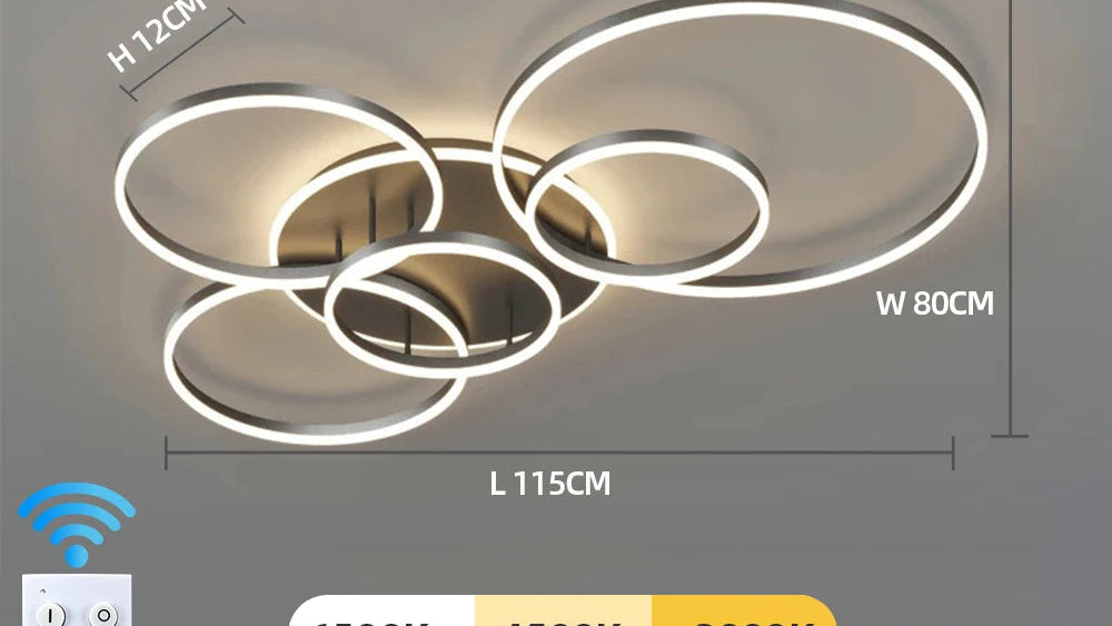 Lustre Ceiling Chandelier Dimmable Ceiling Lamp LED Pendant Light Decoration Lamps for Living Study Room Bedroom Indoor Lighting