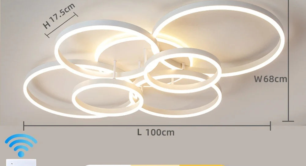 Lustre Ceiling Chandelier Dimmable Ceiling Lamp LED Pendant Light Decoration Lamps for Living Study Room Bedroom Indoor Lighting