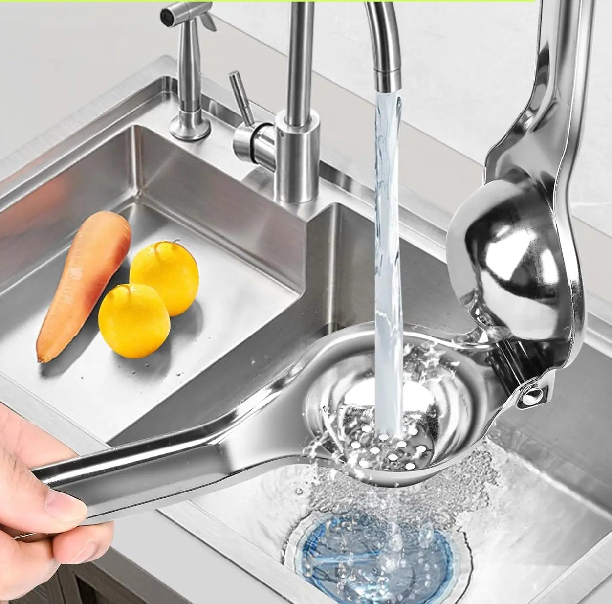 Presse-Citron Manuel Inox 🍋 | Anti-Rouille – Pack 1 ou 2 pcs – Citron, Orange, Citrus