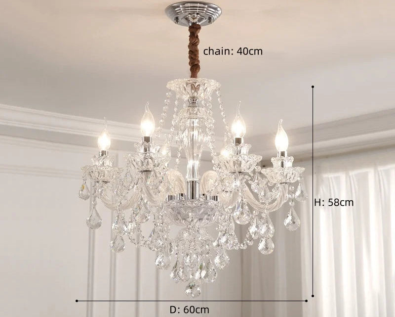 Lustre Cristal Français E14 – Suspension & Applique Murale, 6 à 18 Lumières | French Crystal Chandelier