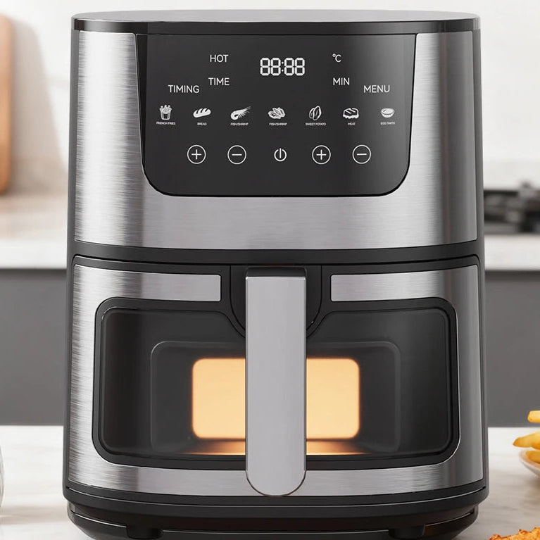 Friteuse à Air Chaud 7L – Sans Huile, Multifonction, Inox | 1400W