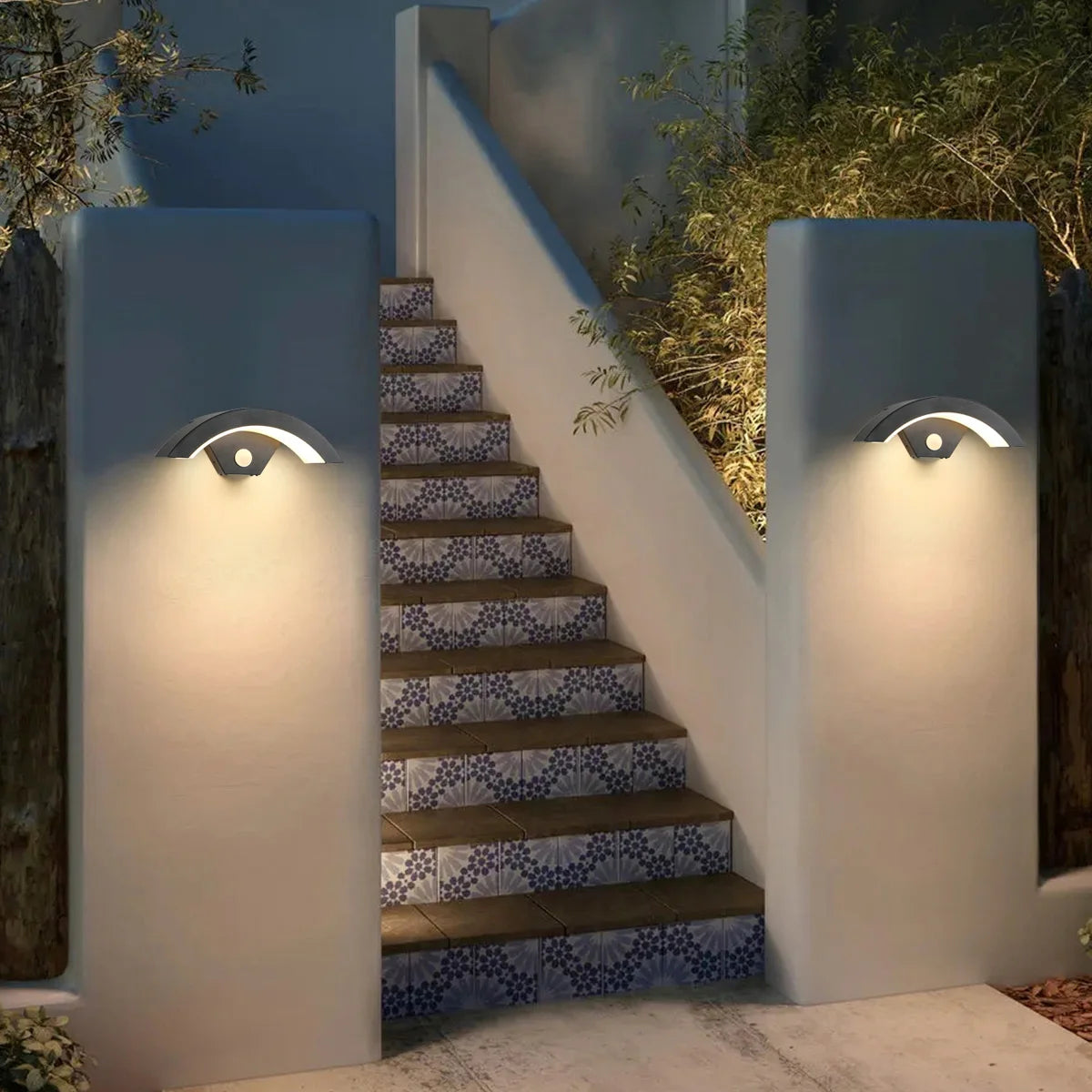 Applique Murale Extérieure LED 24W – Détecteur de Mouvement, IP65, Noir 3000K | Wall Sconce