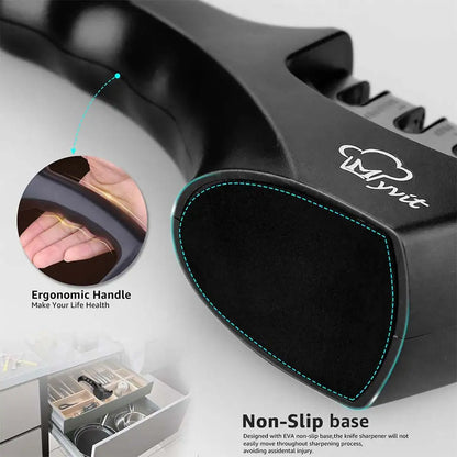 Aiguiseur de Couteaux Professionnel – 3 ou 4 Étapes, Diamond/Céramique/Tungstène