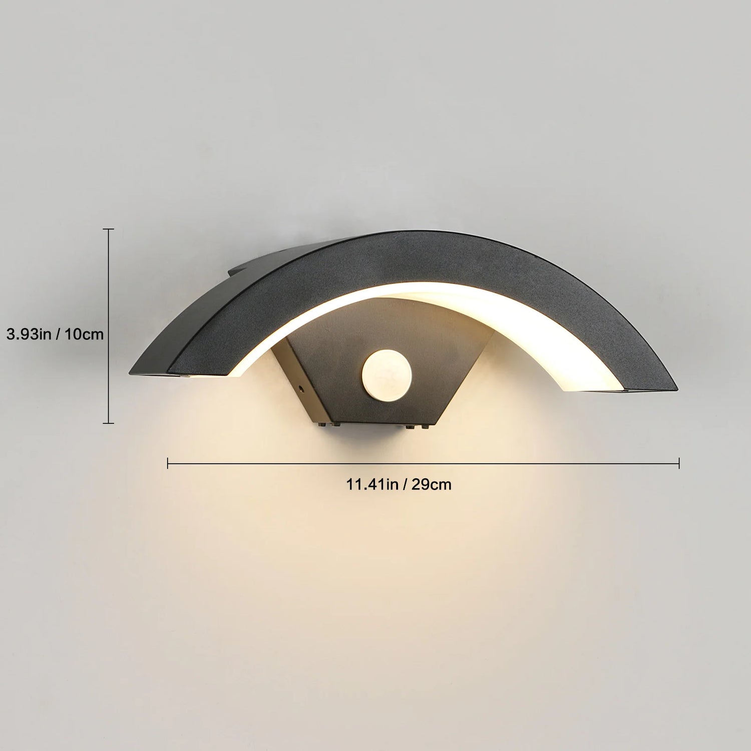 Applique Murale Extérieure LED 24W – Détecteur de Mouvement, IP65, Noir 3000K | Wall Sconce