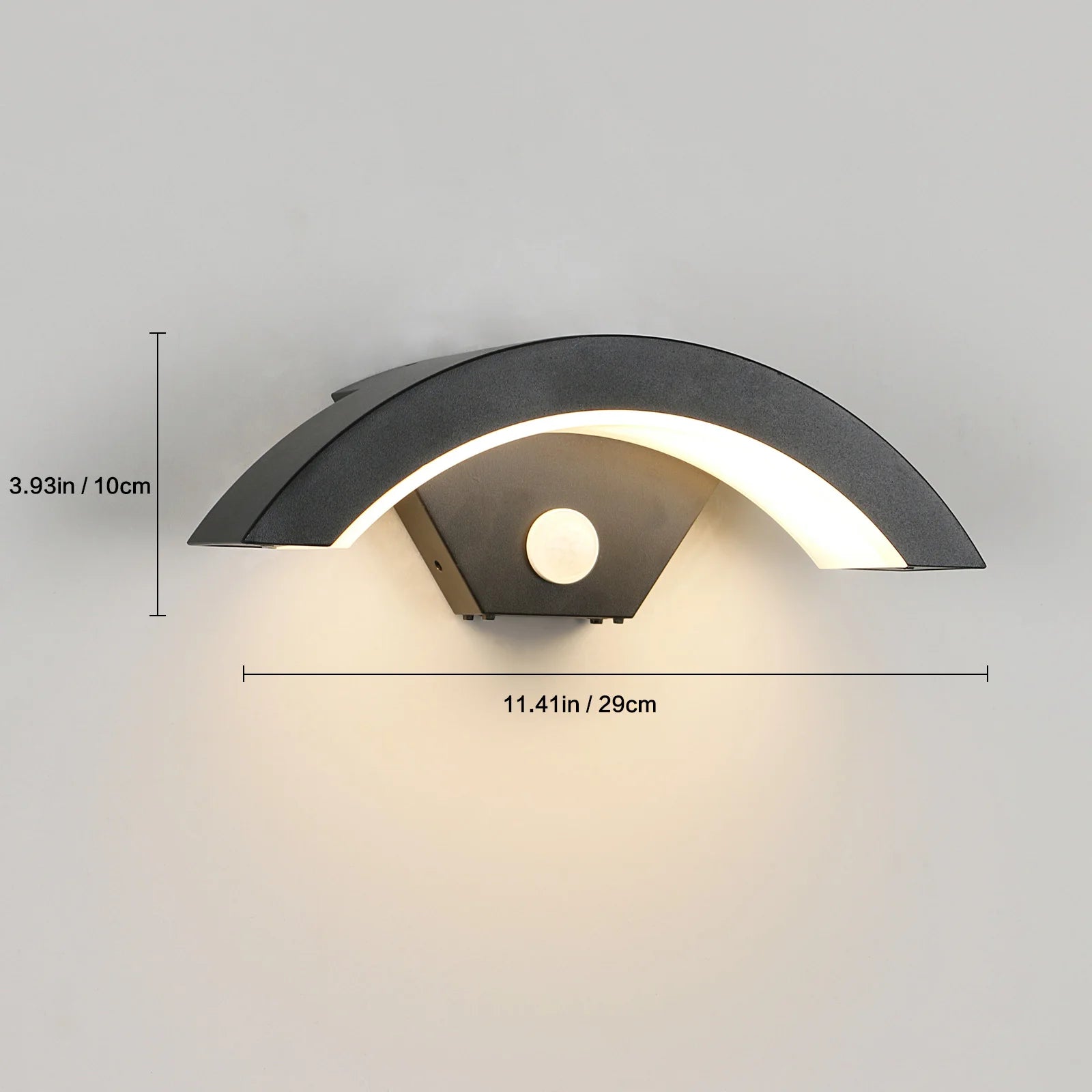 Applique Murale Extérieure LED 24W – Détecteur de Mouvement, IP65, Noir 3000K | Wall Sconce