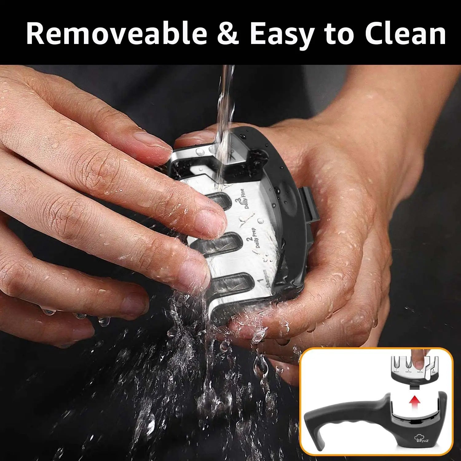 Aiguiseur de Couteaux Professionnel – 3 ou 4 Étapes, Diamond/Céramique/Tungstène