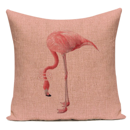 Housse de Coussin Décorative Animaux 🐱🦩 | Motifs Cartoon – Canapé, Chambre &amp; Voiture