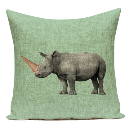 Housse de Coussin Décorative Animaux 🐱🦩 | Motifs Cartoon – Canapé, Chambre &amp; Voiture