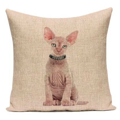 Housse de Coussin Décorative Animaux 🐱🦩 | Motifs Cartoon – Canapé, Chambre &amp; Voiture