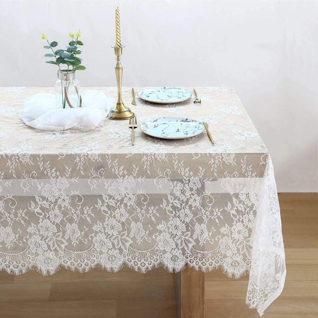 Nappe en Dentelle Blanche 🦲 | 150x300 cm – Mariage, Fêtes &amp; Décoration de Table