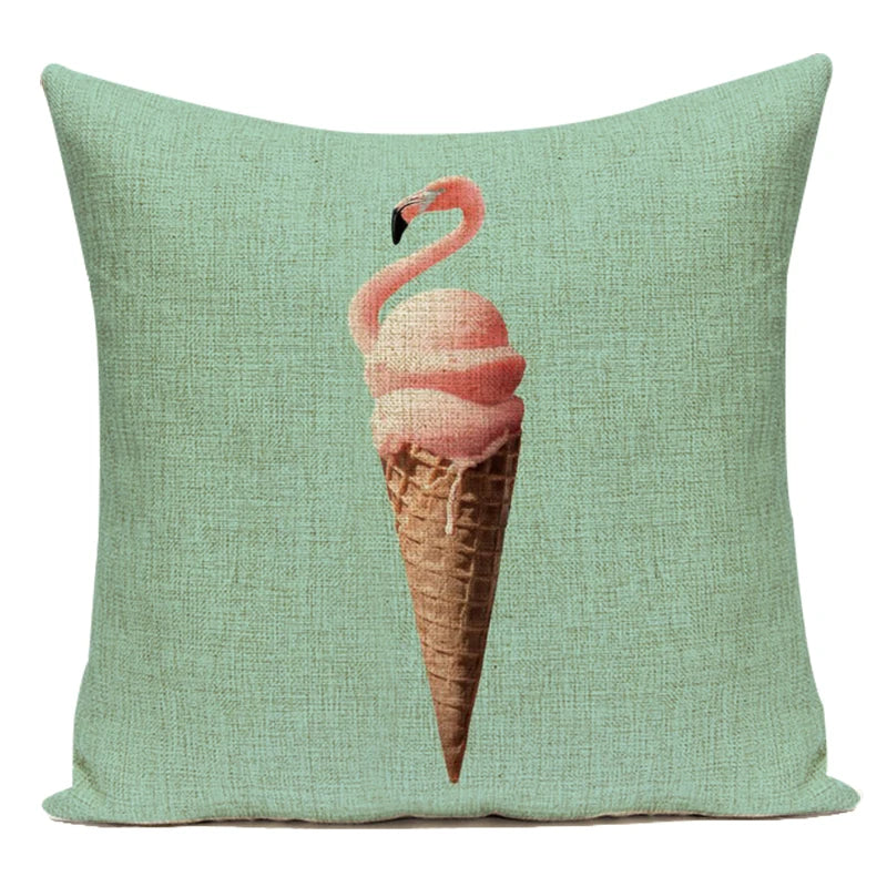 Housse de Coussin Décorative Animaux 🐱🦩 | Motifs Cartoon – Canapé, Chambre &amp; Voiture