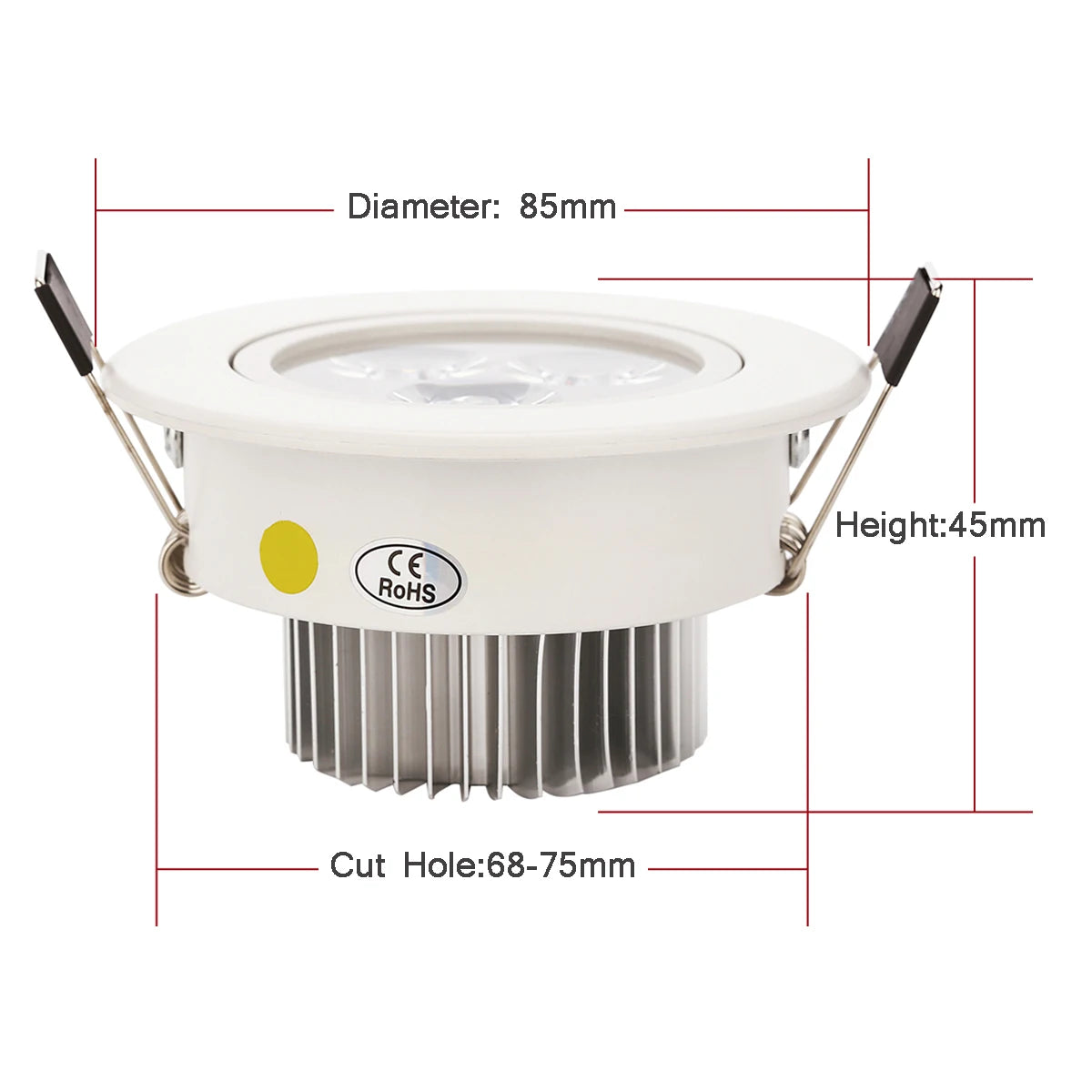 Spot LED Encastré Dimmable – 9W / 12W / 15W – Lumière Chaude / Naturelle / Blanche