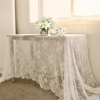 Nappe en Dentelle Blanche 🦲 | 150x300 cm – Mariage, Fêtes &amp; Décoration de Table