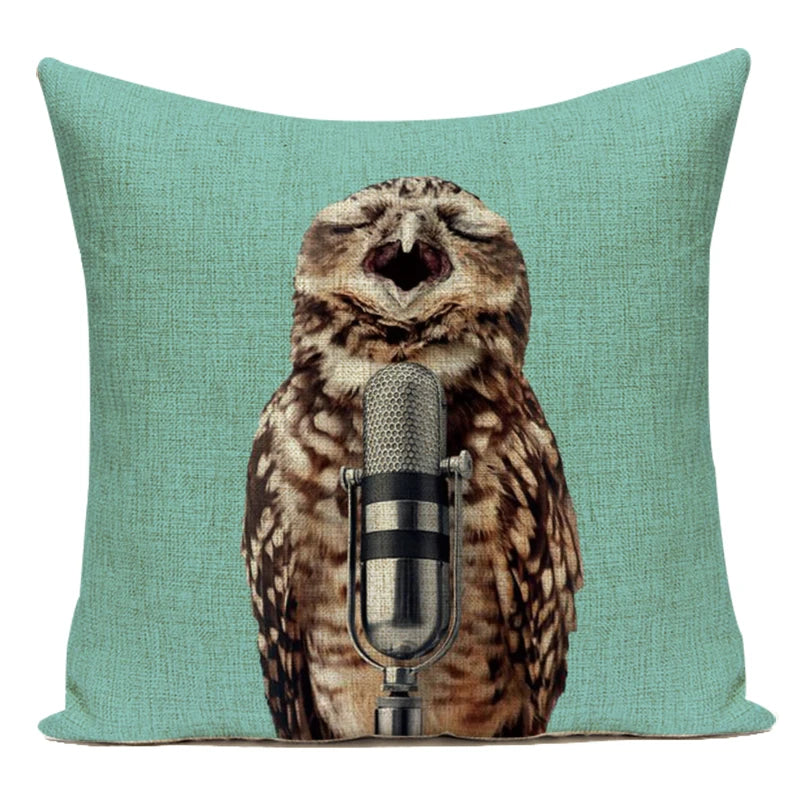 Housse de Coussin Décorative Animaux 🐱🦩 | Motifs Cartoon – Canapé, Chambre &amp; Voiture