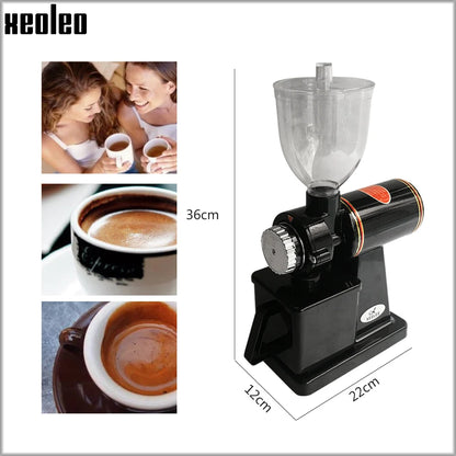 Xeoleo 600N Electric Coffee Grinder - Flat Burr, 100W, Professional Grinder