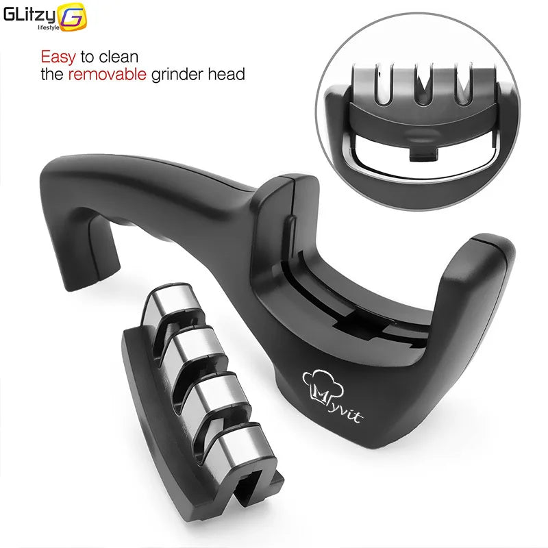 Aiguiseur de Couteaux Professionnel – 3 ou 4 Étapes, Diamond/Céramique/Tungstène