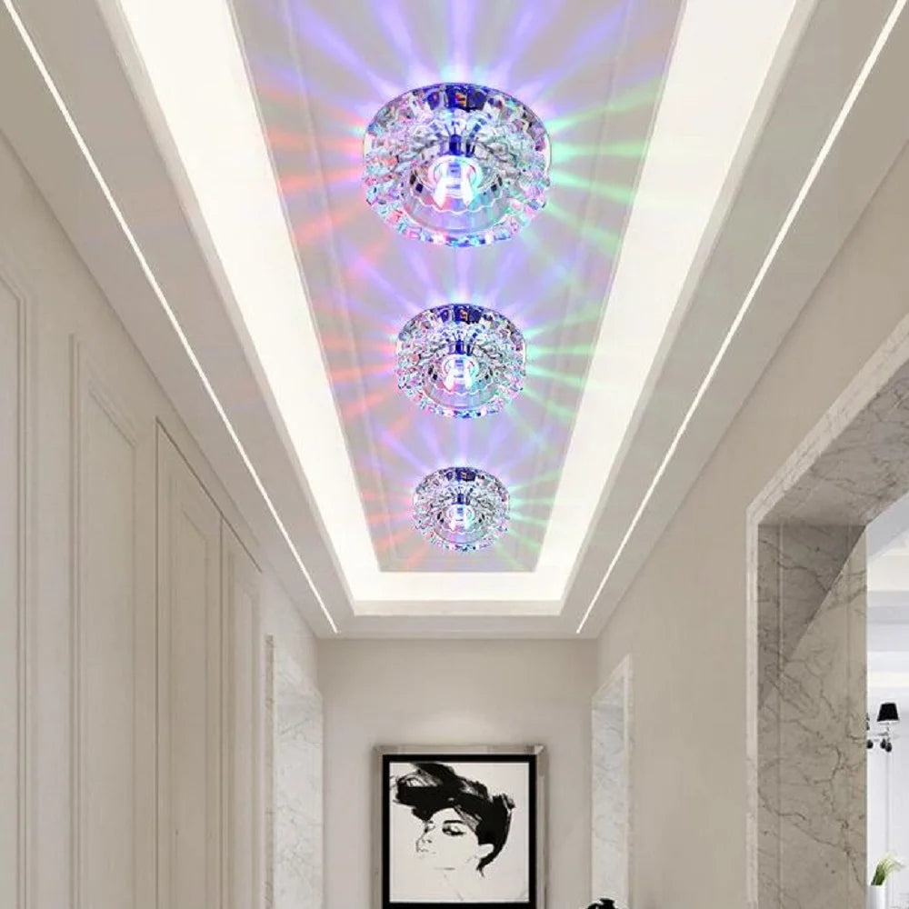 Lampe LED de Plafond en Cristal – 3W, 5W ou 10W – Éclairage Moderne