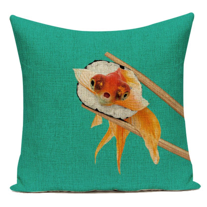 Housse de Coussin Décorative Animaux 🐱🦩 | Motifs Cartoon – Canapé, Chambre &amp; Voiture