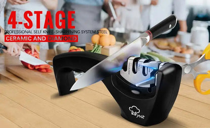 Aiguiseur de Couteaux Professionnel – 3 ou 4 Étapes, Diamond/Céramique/Tungstène